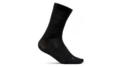 Calcetines x2 craft core wool negro unisex