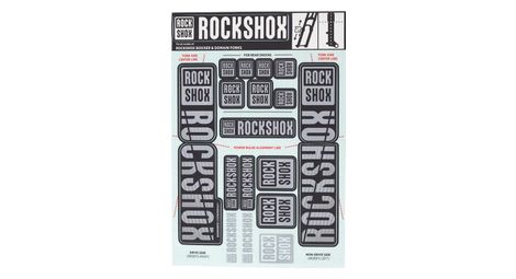 Kit stickers rockshox pour fourche 35 mm blanc