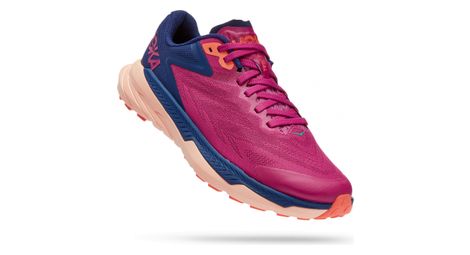 Chaussures Trail Running Hoka Zinal Rose Bleu Femme