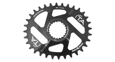 PLATEAU VTT DIRECT MOUNT POUR SHIMANO XTR M9100 - XT M8100 - SLX M7100 TA ONE SH52 OVAL 32DTS COMPATIBLE M900 10-11-12V. NOIR