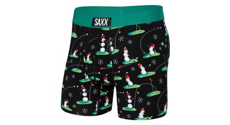 Boxer saxx ultra soft brief fly 18 ho ho holes black green m