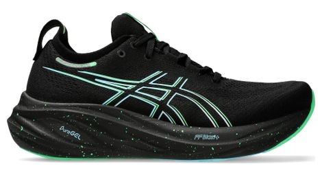 Chaussures running asics gel-nimbus 26 noir/vert/bleu homme