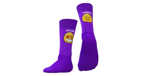 Chaussettes de Cyclisme Respirantes - Violet / Working vs Cycling