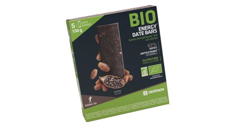 Barres energetiques bio decathlon nutrition dattes cacao 5x30g