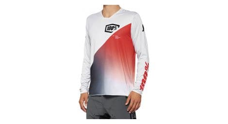 R-core-x grijs / rood racer 100% long sleeve jersey