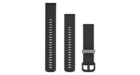 Bracelet de montre garmin quick release 20 mm silicone noir