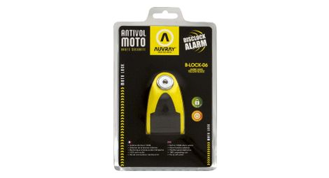 Antivol bloc disque alarme b-lock-06 jaune noir auvray.