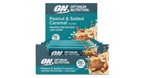Boîte whipped protein (10x60g) - optimum nutrition - white chocolate caramel peanut -  barres protéinées