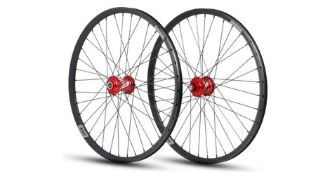 Paire de Roues Alu Cruiser Pride Helium Control 20/10mm Rouge