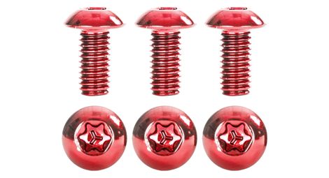 Kit de 6 vis de disque neatt inox m5 x 10mm rouge