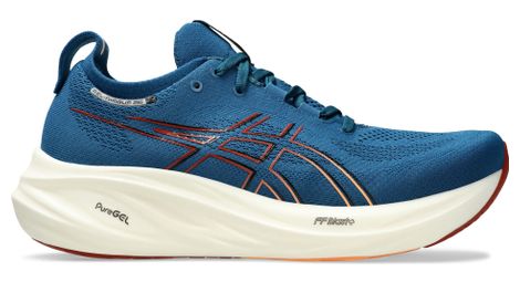 Chaussures running asics gel-nimbus 26 bleu/orange homme