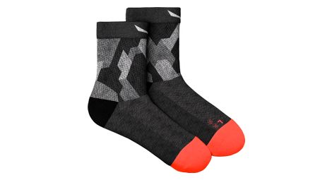 Chaussettes femme salewa pedroc camo merinos noir