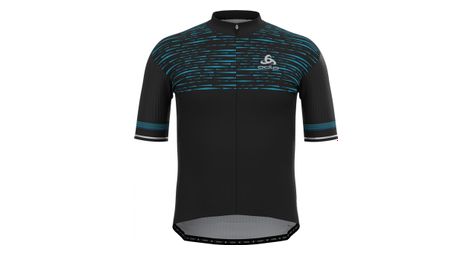 Odlo zeroweight ceramicool pro kurzarm-trikot mit reißverschluss schwarz