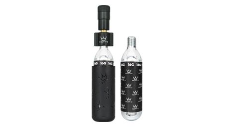 Peaty's Holeshot Road/Gravel Kit CO2 Inflator Schwarz + 2 CO2 Kartuschen (16g)