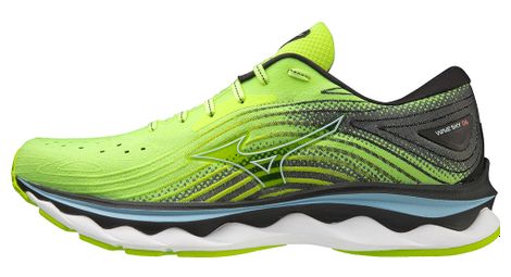 Chaussures de running mizuno wave sky 6 vert noir