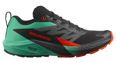 Zapatillas de trail salomon sense ride 5 negro/verde/rojo