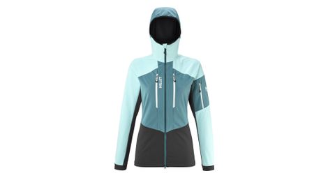 Veste softshell femme millet m white shield noir/bleu