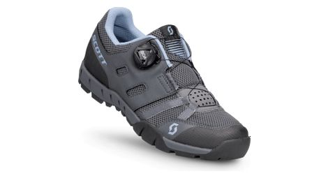 Zapatillas mtb scott sport crus-r boa gris/azul para mujer