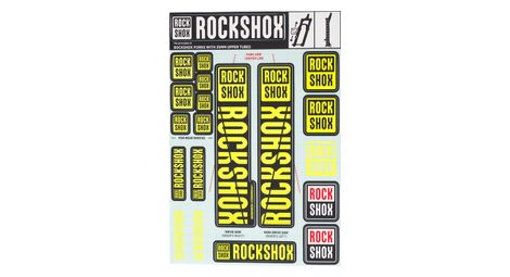 Rockshox sticker kit für 35 mm gabel gelb