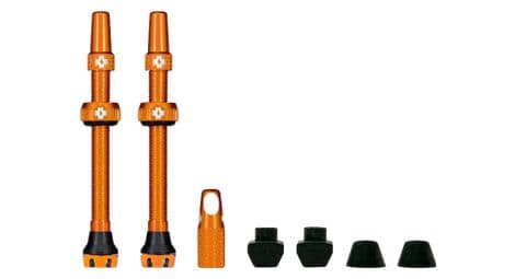 Muc-off v2 aluminium 60 mm orange tubeless valves