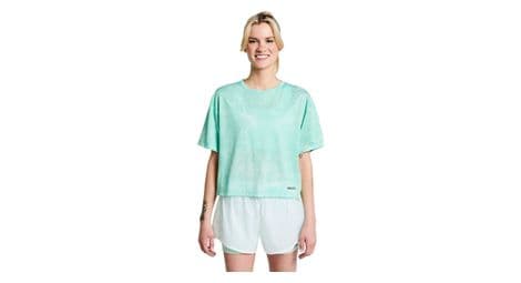 Maillot manches courtes femme saucony elevate run vert