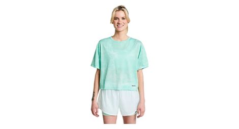 Maillot manches courtes femme saucony elevate run vert
