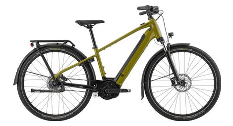Cannondale mavaro neo 4 bicicletta elettrica da città shimano nexus 5s strap 500 wh 29'' verde l / 180-200 cm