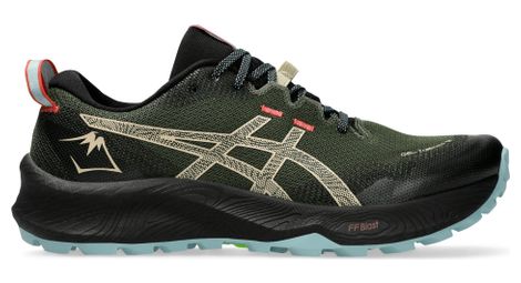 Asics gel-trabuco 12 khaki/schwarz/blau trailrunning-schuhe für männer