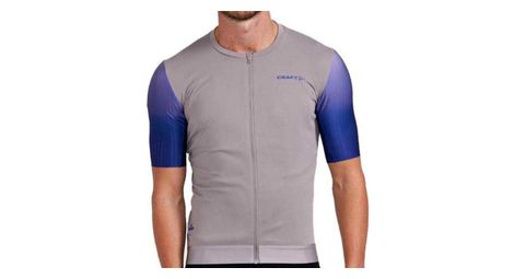 craft adv aero short sleeved jersey light grey blue
