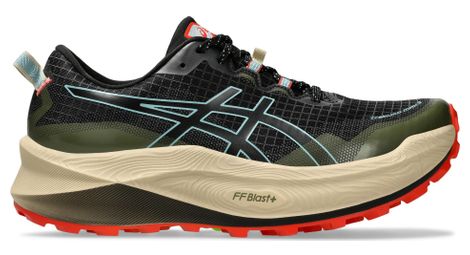 Scarpe da trail running asics trabuco max 3 nero/khaki/rosso uomo