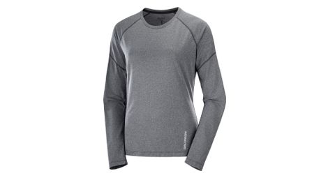 salomon cross run women s long sleeve technical t shirt gray