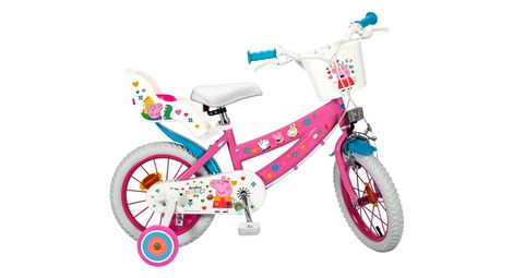 Velo 14 pouces peppa pig 4/6 ans stabilisateur rose