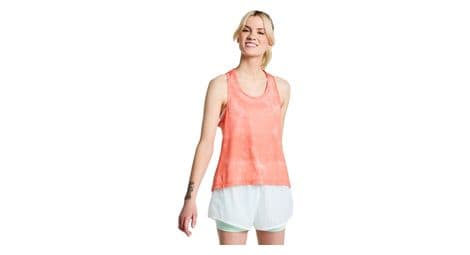 Camiseta de tirantes saucony elevate run coral para mujer