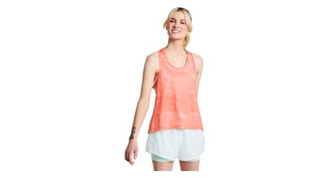 Camiseta de tirantes saucony elevate run coral para mujer