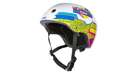 Casque bmx o'neal dirt lid crackle blanc/multicolor