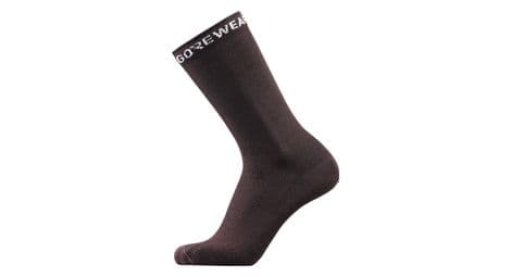 Chaussettes unisexe gore wear essential merino marron