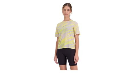 T shirt technique femme mons royale icon merino jaune