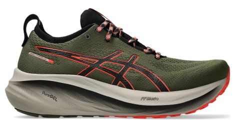 Chaussures running asics gel-nimbus 26 tr kaki/rouge homme