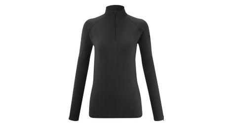 Capa base de mujer millet drynamic soft 1 2 zip negro