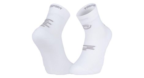Chaussettes bv sport run marathon mid blanc/gris