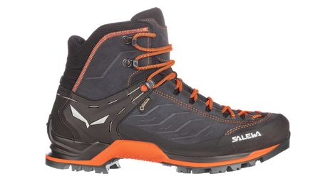 salewa mtn trainer mid gtx hiking shoes gray orange
