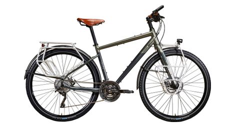 Vélo de voyage riverside touring 900 shimano xt 10v 700mm gris / vert foncé 2021