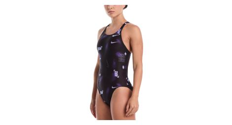 Nike Swim HydraStrong Multi Print Badeanzug Violett Frau