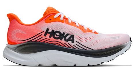 Chaussures Running Hoka Clifton 11 Large Blanc/Orange Homme