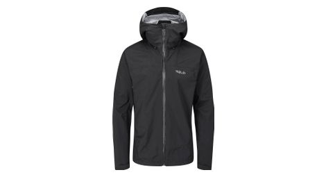 Rab downpour plus 2.0 giacca impermeabile nero uomo