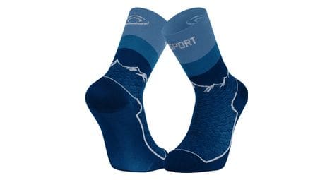 Chaussettes de randonnée bv sport double gr haute bleu