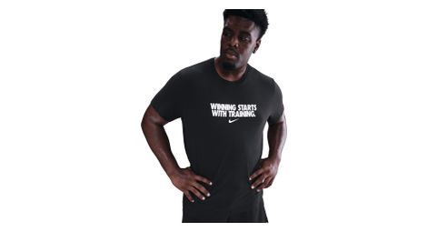Nike Kurzarm-T-Shirt Schwarz Männer