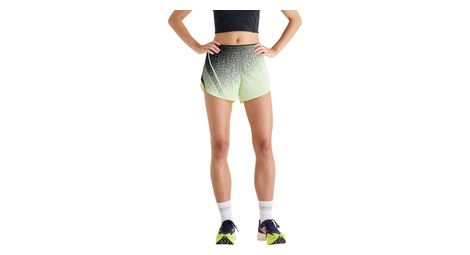 new balance rc ultra light printed 3in split shorts yellow women s