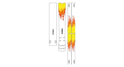 Kit de protection cadre dyedbro frame flames jaune orange