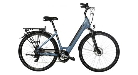 Velo de ville electrique bicyklet carmen shimano tourney altus 7v 504 wh 700 mm bleu